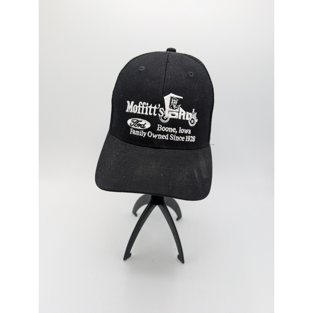 Ford Moffitt's Boone Iowa Dealership Trucker Hat Cap Quick Lane Black Mesh